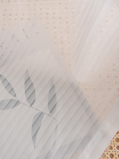 Store vénitien japonais 110 po H - Tissu : Rideau en polyester blanc transparent