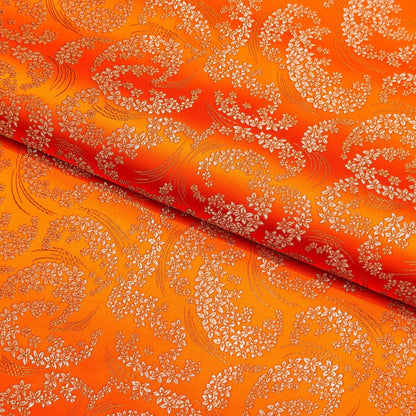 Brocart de soie, motif fleur de lune, largeur 114 cm (45 po) - Vendu au mètre