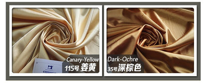 Tissu satin de soie : 53 couleurs, 150 cm de large, tissu de luxe pour robes
