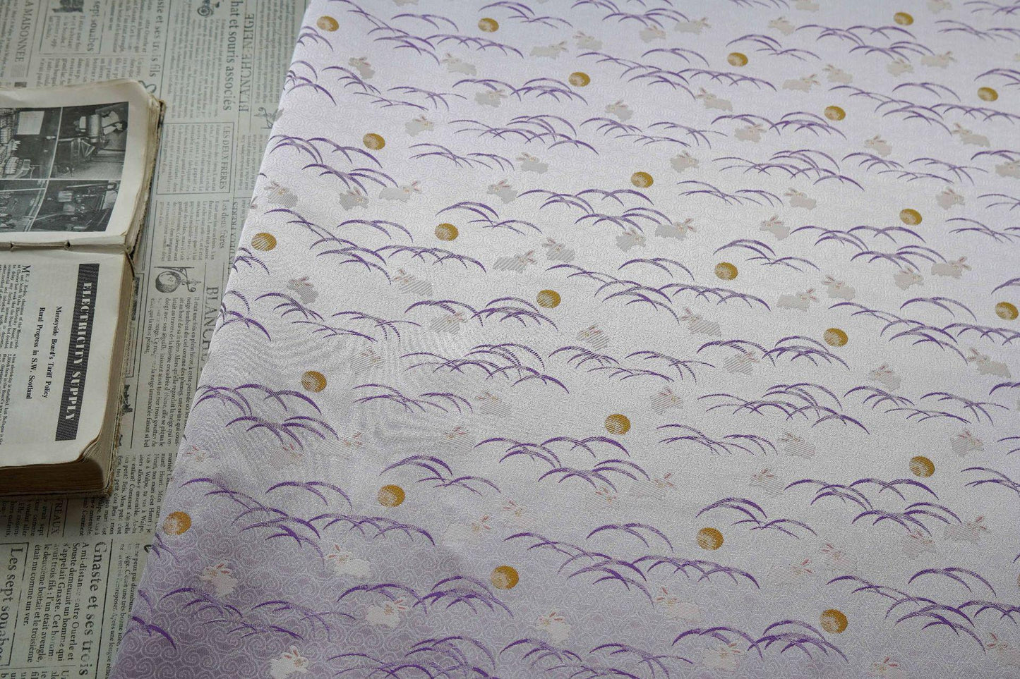 Luxury Jacquard Brocade lilac Fabric for Vest Sewing & Costumes, 59"Wide