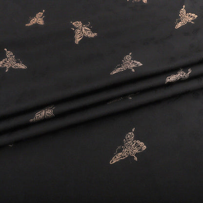 Tissu brocart papillon : tissage japonais Nishijin, fil d'or (59"L)