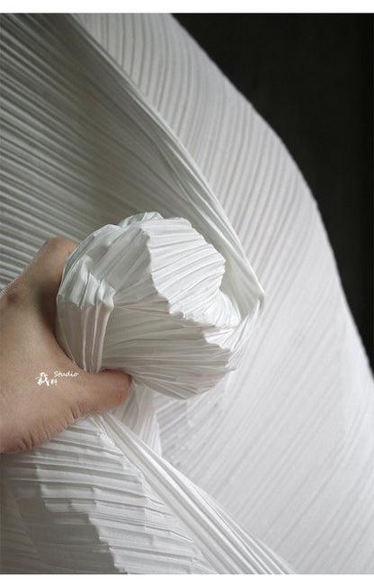 59"W Pleated Crepe Fabric: DIY Wedding & Event Decor