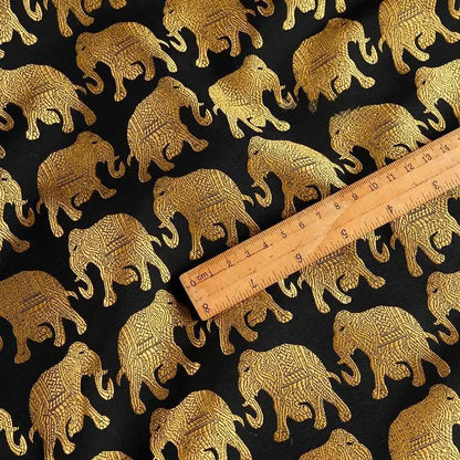 Gold Thread Elephant Jacquard Fabric: 3D Texture Upholstery, 55"W