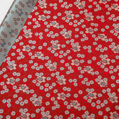 Red Floral Brocade Fabric: 47"W Chinese Cheongsam Sewing Material