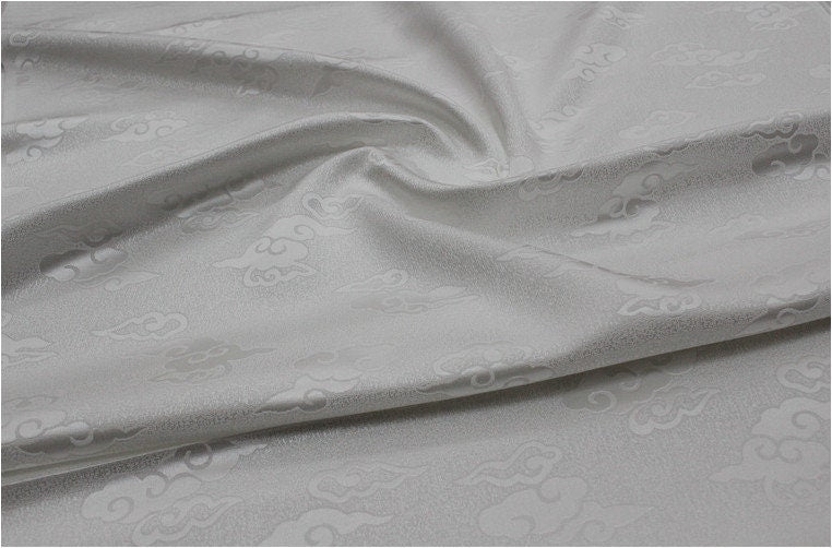 Cloud Brocade Fabric: Silk Rayon Jacquard, Costume Dress Material