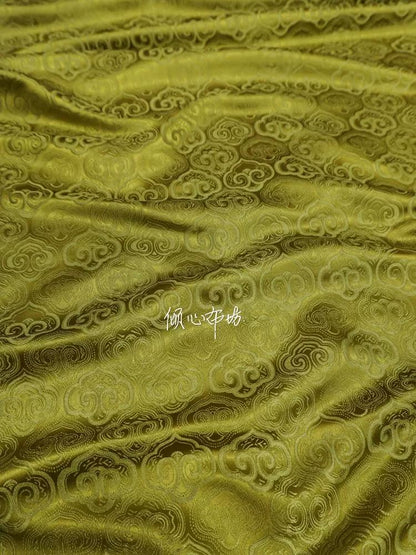 Cloud Brocade Fabric: Silk Rayon Jacquard, Costume Dress Material
