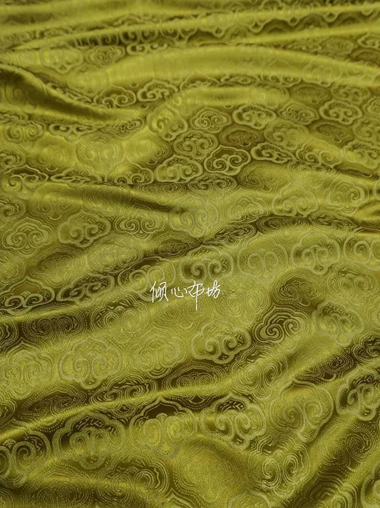 Cloud Brocade Fabric: Silk Rayon Jacquard, Costume Dress Material