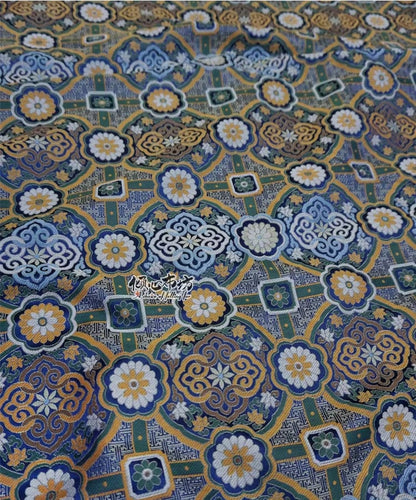Tissu brocart Song : mélange de soie de 150 cm de large, style tibétain
