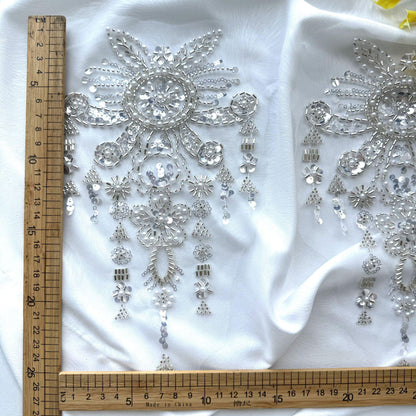 Embroidered Lace Trim: Light Ivory Bridal Wedding Veil, DIY Accessory