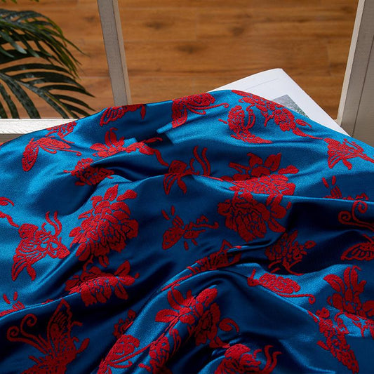 Tissu brocart papillon : 55 pouces, style tibétain impérial, couture et ameublement