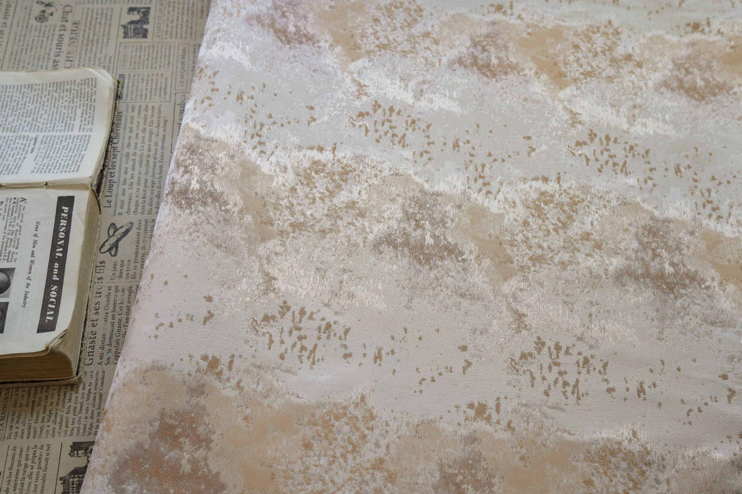 Oil Painting Jacquard Fabric: Retro Texture, 57" Wide, Upholstery & Sewing
