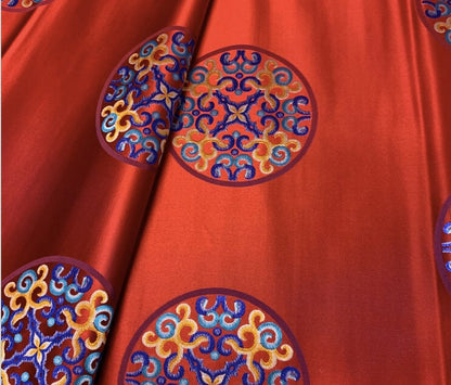 Damask Satin Fabric: Chinese Style Upholstery & Sewing Material