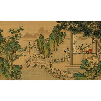 Tissu satiné « Rêve de demeures rouges » : tissu à coudre imprimé numériquement (45 x 78 cm)