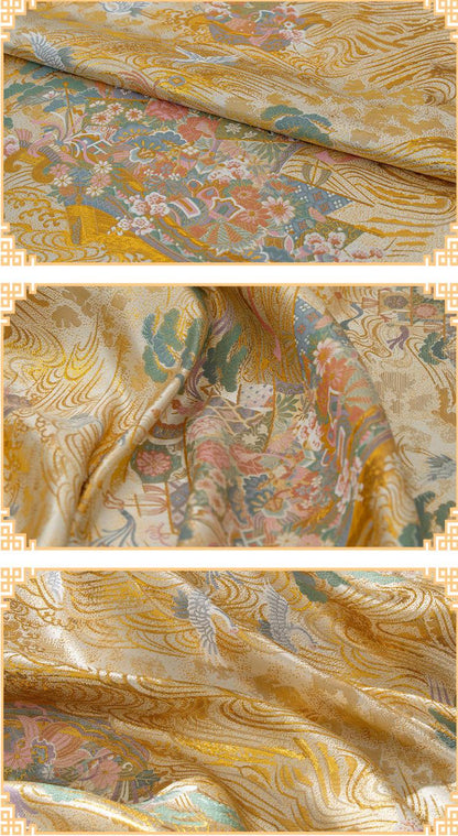 Nishijin Weave Fabric: Japanese Kimono Style Silk Rayon Blend