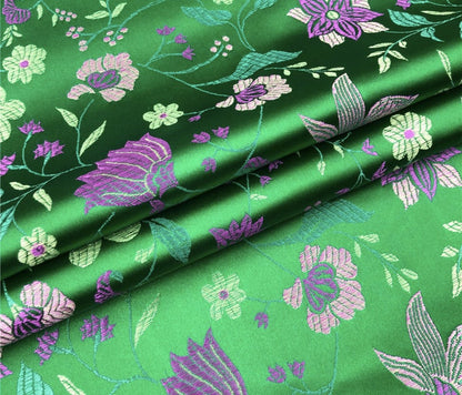 Floral Jacquard Brocade Fabric: 45"W Rayon Sewing Fabric