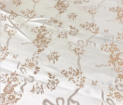 Peony Flower Brocade Fabric: 45" Wide Rayon Chinese Fabric