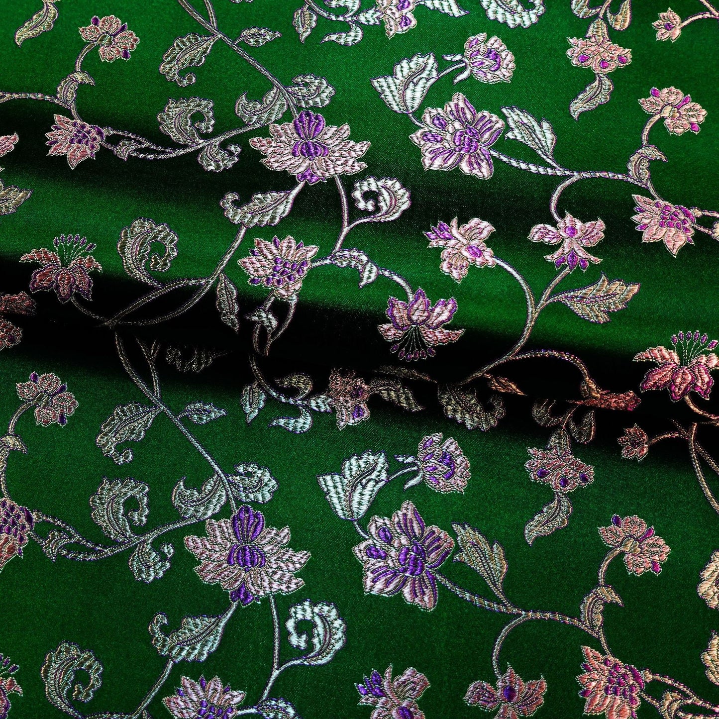 Floral Brocade Fabric: 45" Wide Rayon Nylon Blend