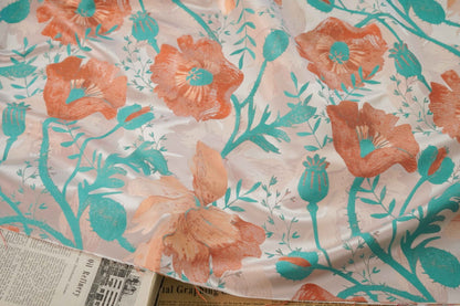 Reversible Rose Jacquard Fabric: Embossed 3D Woven Material, 56"W - Poppylollipop