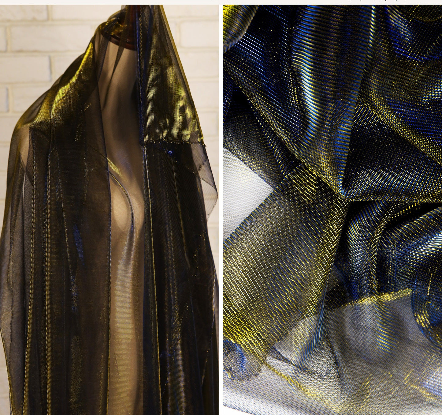 Gradient Hollow Mesh Fabric, Laser Illusion Polyester, Costume, Decor