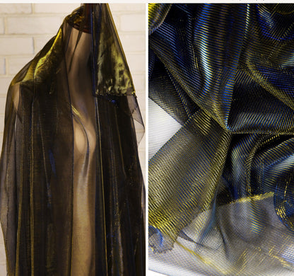 Gradient Hollow Mesh Fabric, Laser Illusion Polyester, Costume, Decor