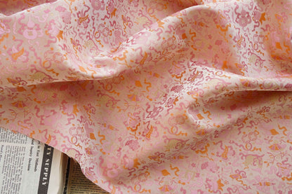 Flying Dragon Brocade Fabric: 59"W Rayon Satin