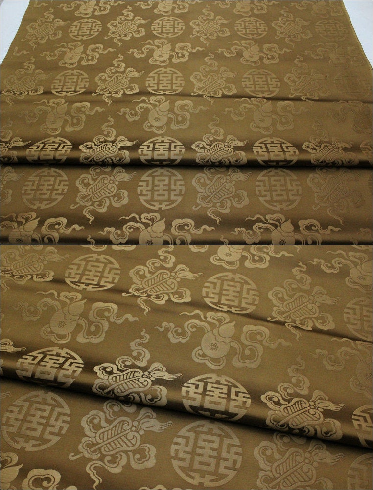 Brocade Fabric: Mongolian Style Jacquard Silk Rayon Blend