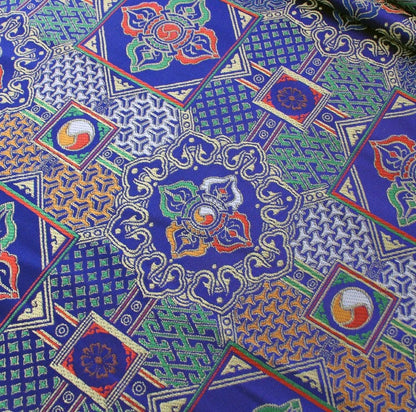 Mongolian Brocade Fabric: Tibetan Gown Material, 29.5" Wide, By The Meter