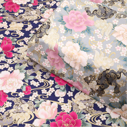 Tissu en coton à motifs floraux japonais : Matériel de couture pour kimono