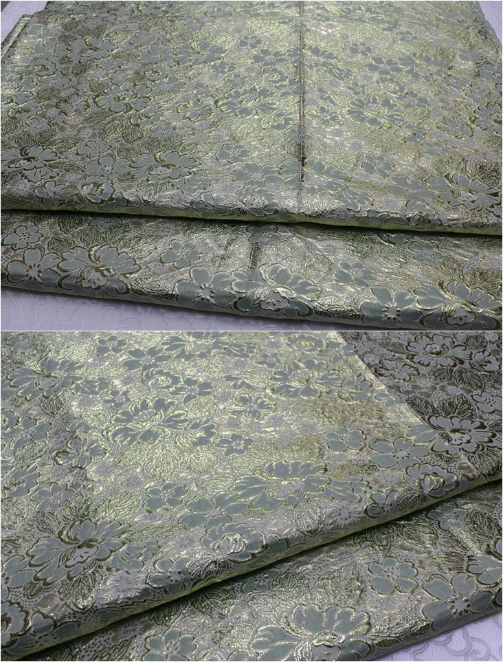 Metallic Peony Brocade Fabric: Nylon Upholstery, Cheongsam Qipao