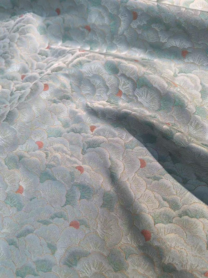 Nishijin Woven Jacquard Fabric ��� Japanese Eight-Treasure Kaleidoscope Patte" wide