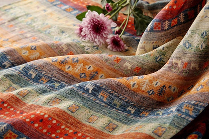 Printed Ramie Fabric: Asian Ethnic Style, Upholstery & Costume (57"W)