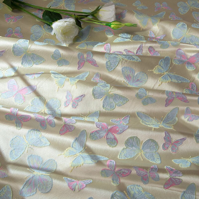 Butterfly Jacquard Fabric: 3D Rayon Upholstery, Costume, Sewing (59"W)