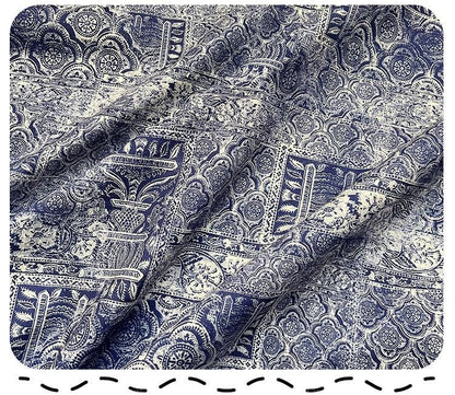 Hand Printed Cotton Sewing Fabric: Indian Dressmaking Material