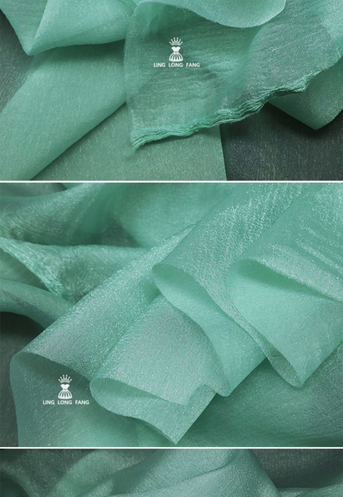 Tissu organza nacré seersucker : 150 cm de large, mélange coton-polyester