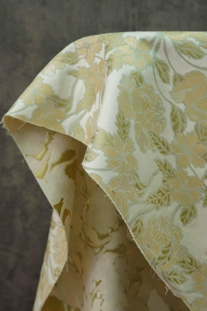 Gold Embossed Palace Jacquard Fabric: Damask Upholstery, Costume & Decor