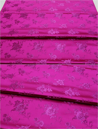 Floral Brocade Fabric: 29.5" Wide Satin Blend for Sewing