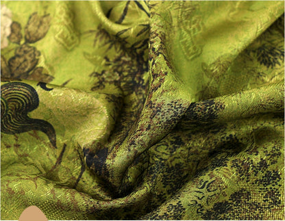 Tissu satin de soie couleur thé : 150 cm de large, impression numérique, pour ameublement de costumes