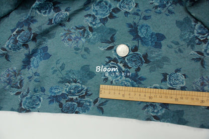 Tissu lin Tencel chanvre soyeux rose bleu : Couture et loisirs créatifs