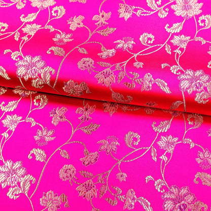 Floral Brocade Fabric: Rayon Nylon Blend, 45" Wide