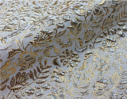 Metallic Paisley Brocade Fabric: Chinese Jacquard, 57" Wide