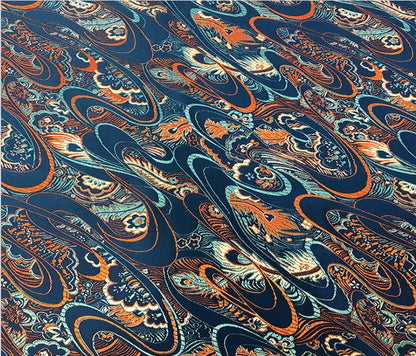 Phoenix Tail Silk Brocade Fabric: 29.5"W Upholstery & Sewing