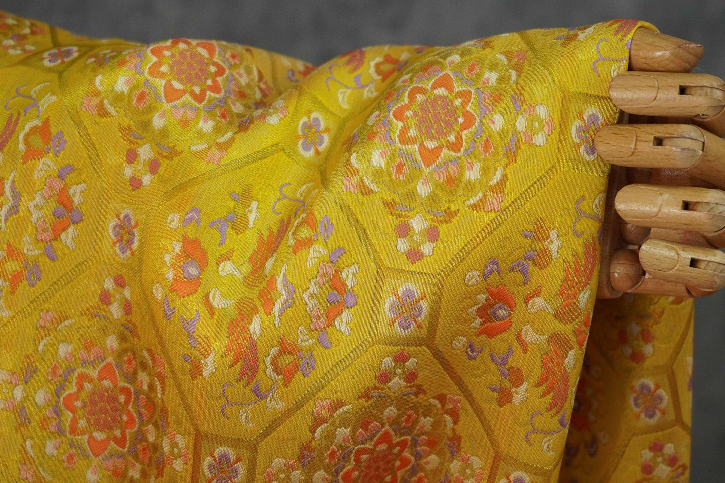 Gold Brocade Fabric - Mandarin Duck Song Jacquard, 59"W