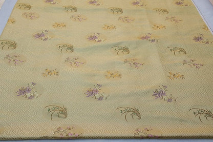 Chrysanthemum Brocade Fabric: 59" Wide Satin Silk Blend, Vintage Chinese Tapestry