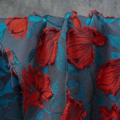 European 3D Embossed Paisley Jacquard Fabric ��� Decorative Textile for Home Dec" Wide