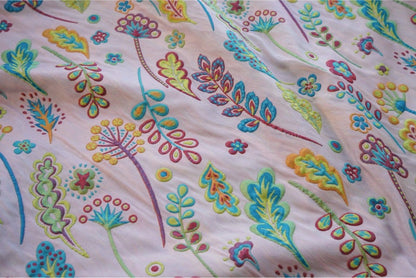 Floral Jacquard Woven Fabric: 3D Embossed Upholstery, Costume, Decor (55"W)