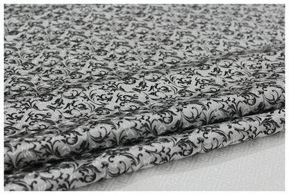 Tissu brocart métallisé à motif cachemire : jacquard chinois, 74 cm de large