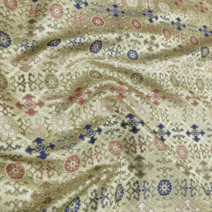Mongolian Brocade Fabric: 59"W Rayon Cheongsam, Robe, Drapery