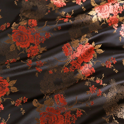 Floral Damask Rayon Brocade Fabric: Chinese Style Upholstery, Costume, Decor