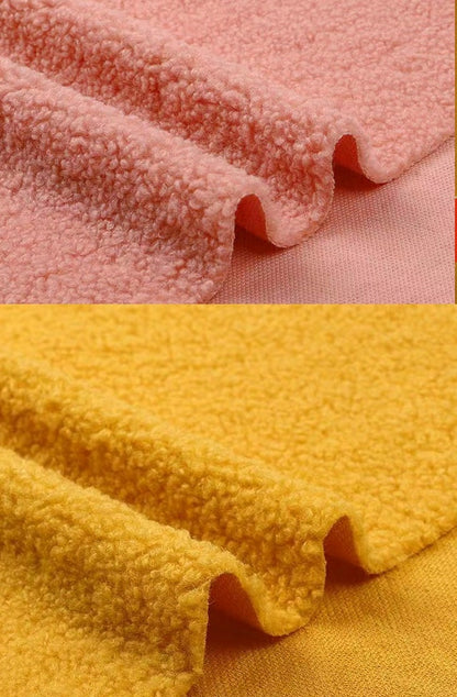 Tissu polaire corail duveteux : maille polyester, 160 cm de large – au mètre