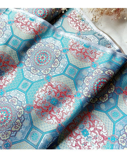 Plum Dragon Brocade Fabric: 29.5"W Bohemia Wall Decor